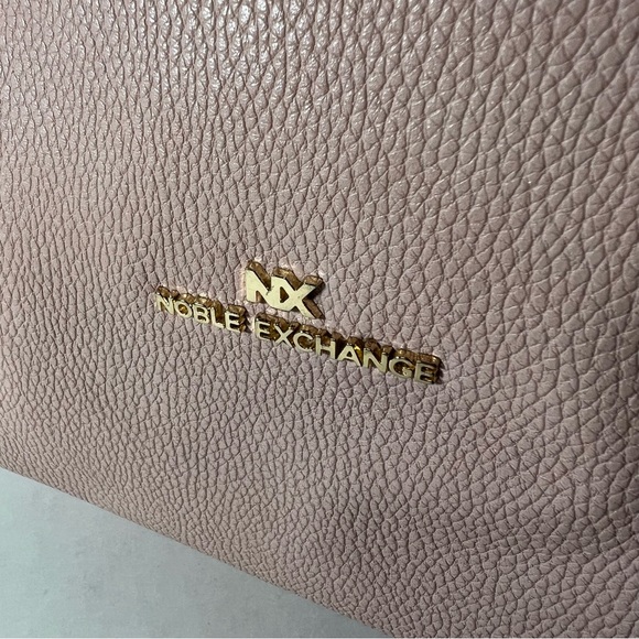 NX Noble Exchange Pink Pebbled Vegan Leather Shoulder Bag - Picture 10 of 13
